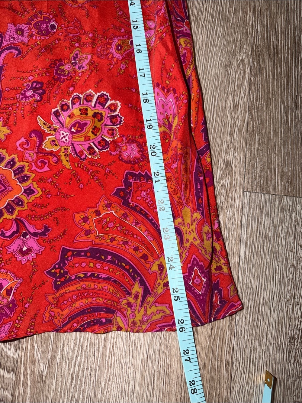 Ny & co vintage silk paisley skirt large career y2k whisky fairy red - Picture 3 of 5